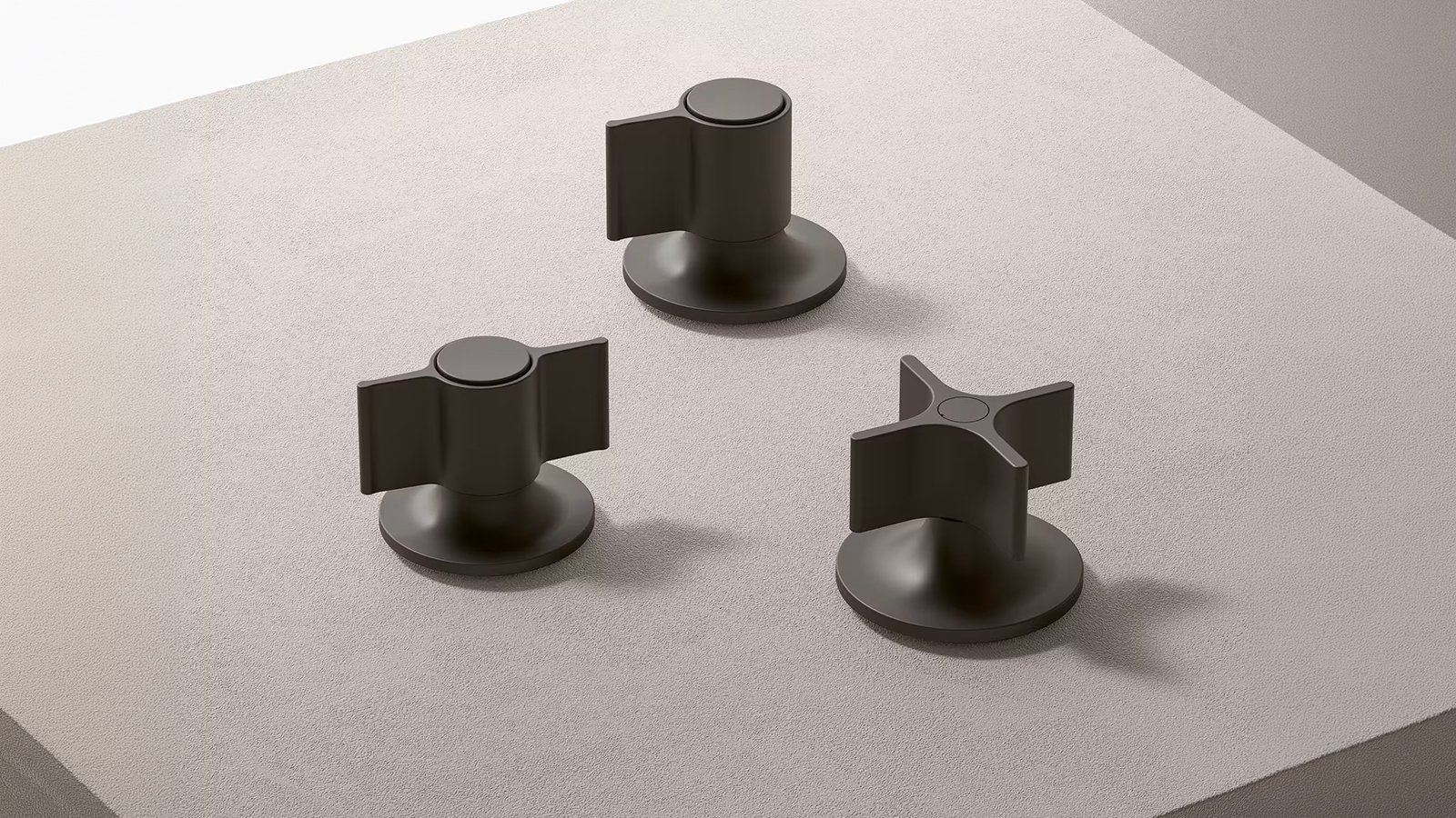 Fantini Flora: рукоятки с двумя крыльями в полированном никеле Polished Nickel PVD