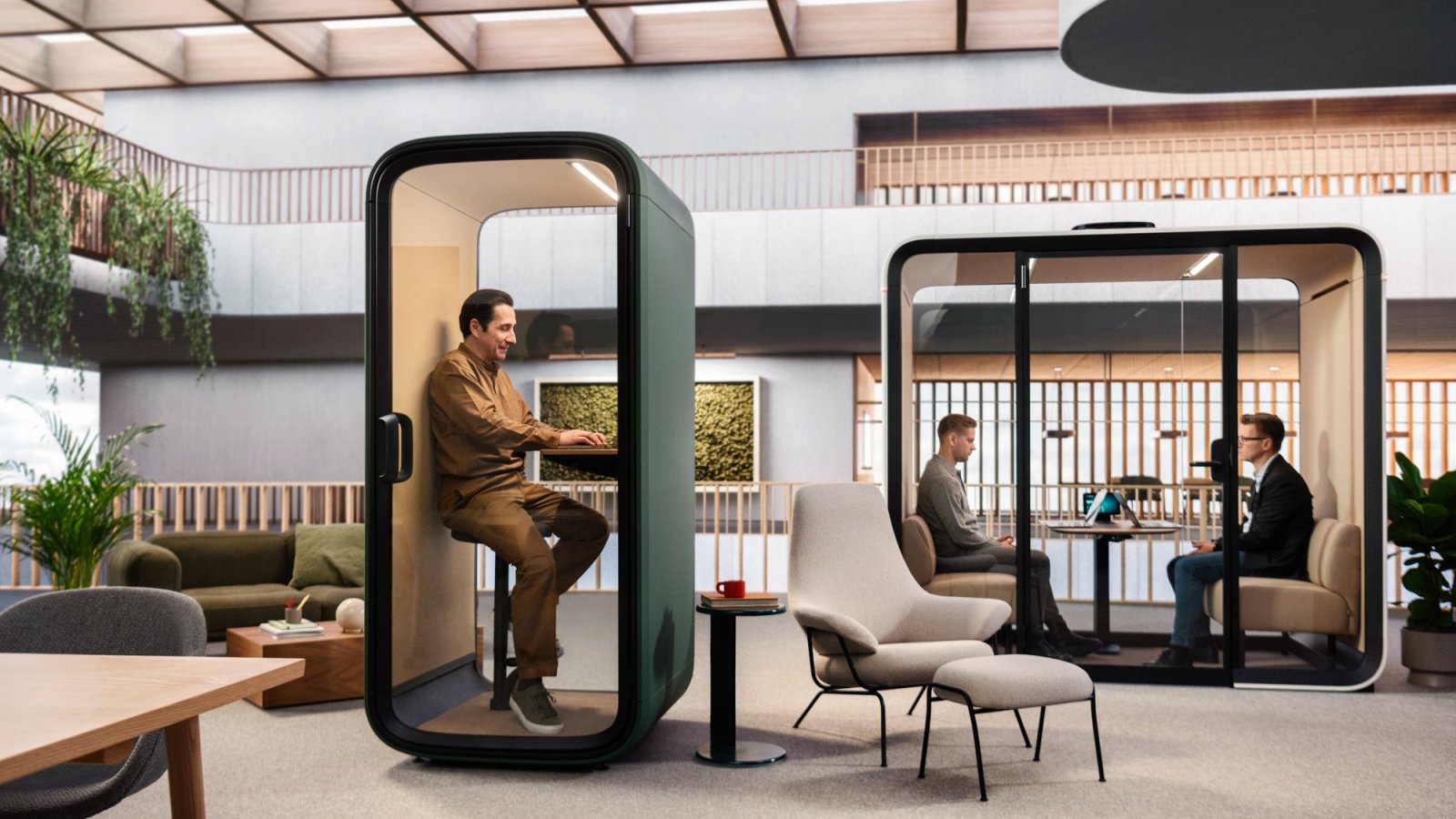 Акустическая кабина Framery One Compact в современном офисе