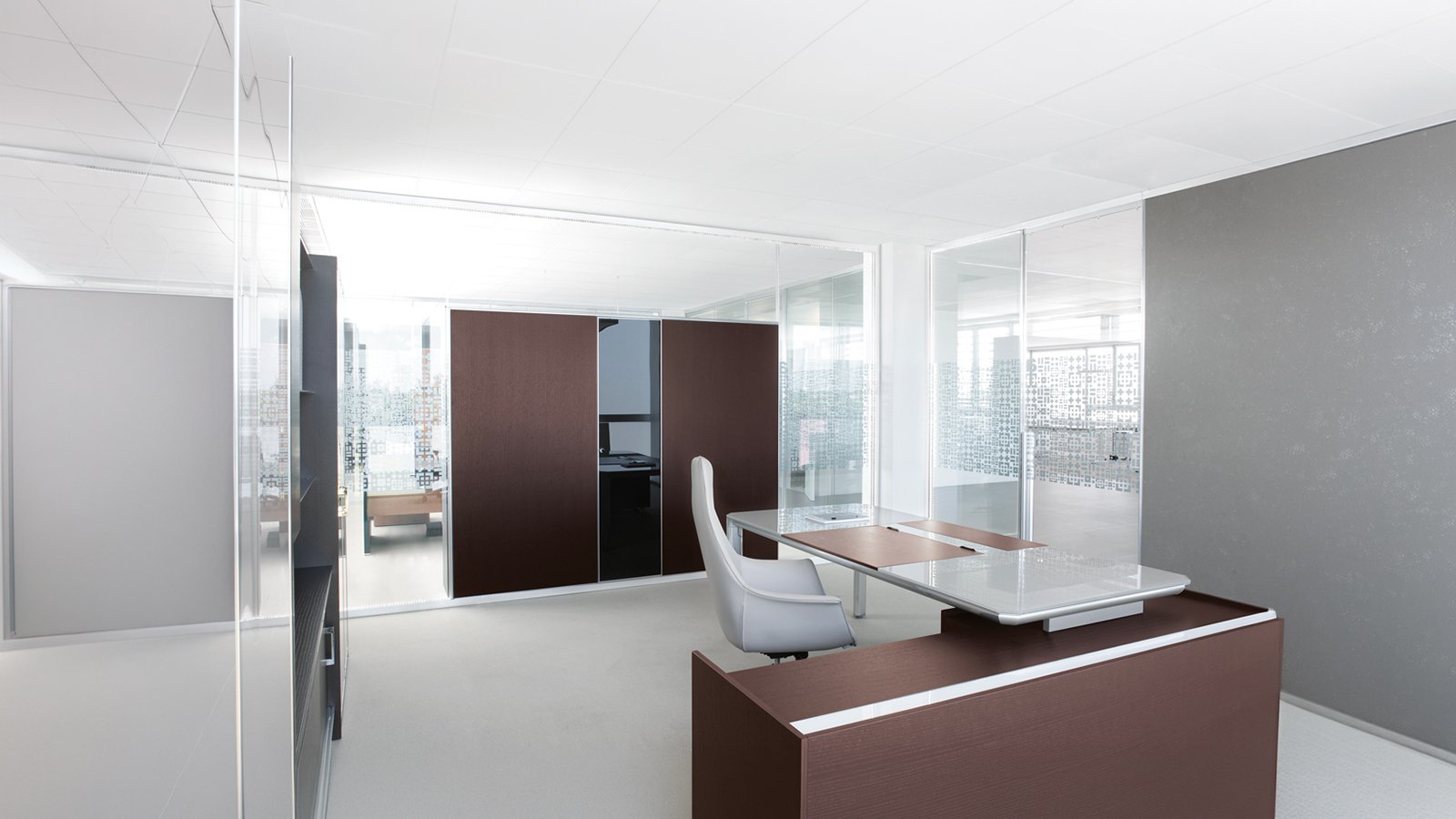 Офисные перегородки www.60 от Archiutti с двойным остеклением