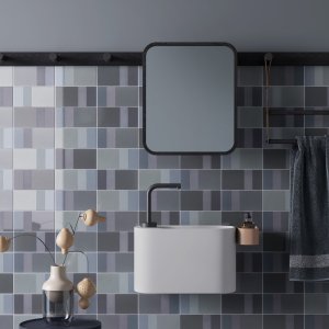 Стена из плитки Diarama от Mutina с живописным эффектом