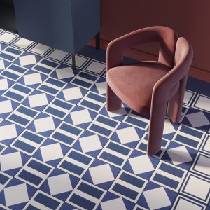 Узор Square Blue коллекции Mattonelle Margherita, керамогранит Mutina