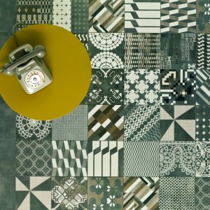 Деталь орнамента Azulej Trevo от Mutina