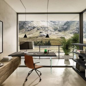 Письменный стол Scrivania Air от LAGO в кабинете руководителя