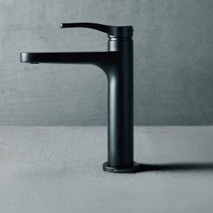 Дизайнерские смесители AL/23 в матовом чёрном, проект Piero Lissoni