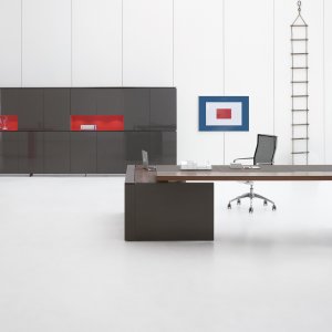 Ниши с LED-подсветкой в стеллаже коллекции Ar.tu