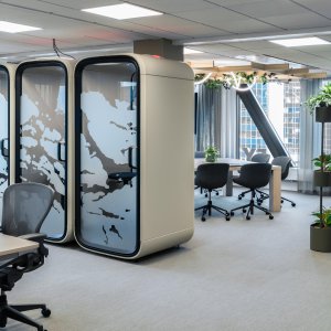 Стальные панели с порошковым покрытием кабины Framery One Compact