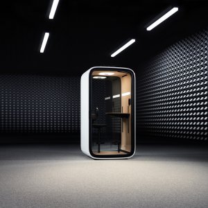 Звукопоглощающие панели из ПЭТ в кабине Framery One