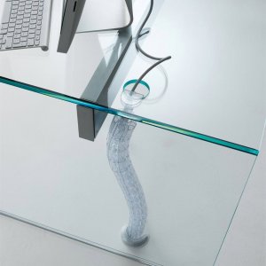 Air Desk со столешницей из ламинированного хрусталя под кожу