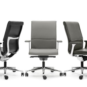 Двухцветная эластичная сетка кресла Una Chair крупным планом