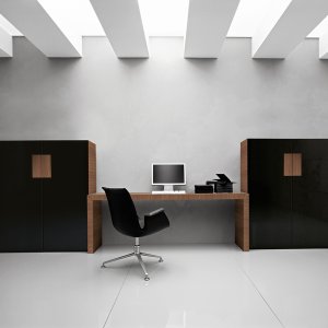 Кабельный порт в отделке столешницы Kyo
