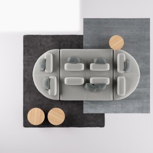 Свободная мягкая спинка Node+ на сиденье в гостиной