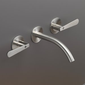 Lutezia от Cea Design, настенный двухвентильный смеситель в полированной отделке Black Diamond