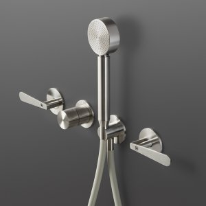 Группа на три отверстия Lutezia с поворотным изливом из сатинированной стали, Cea Design