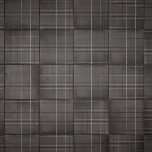 Стена санузла в керамограните Aurore Charcoal Grid L от Mutina