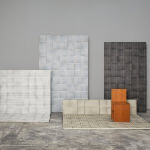 Стена кофе-поинта в Aurore Light Green Grid L