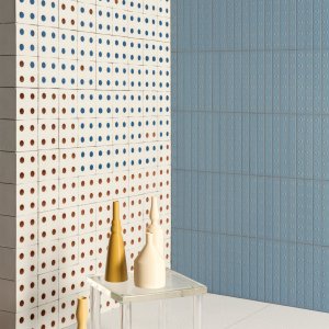 Комод из блоков Bloc Blue с деревянной столешницей