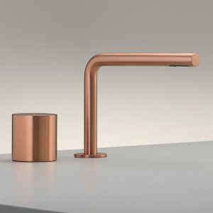 Прогрессивный смеситель Opus на два отверстия с поворотным изливом, отделка Copper сатин