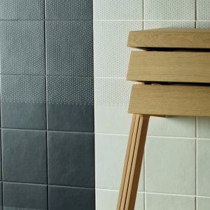 Узор Zigzag Blue коллекции Tape из глазурованного керамогранита