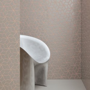 Мозаика Botanica Grey Matt на стене