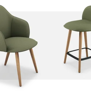 Мягкий стул se:café soft chair на хромированных полозьях