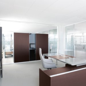Офисные перегородки www.60 от Archiutti с двойным остеклением